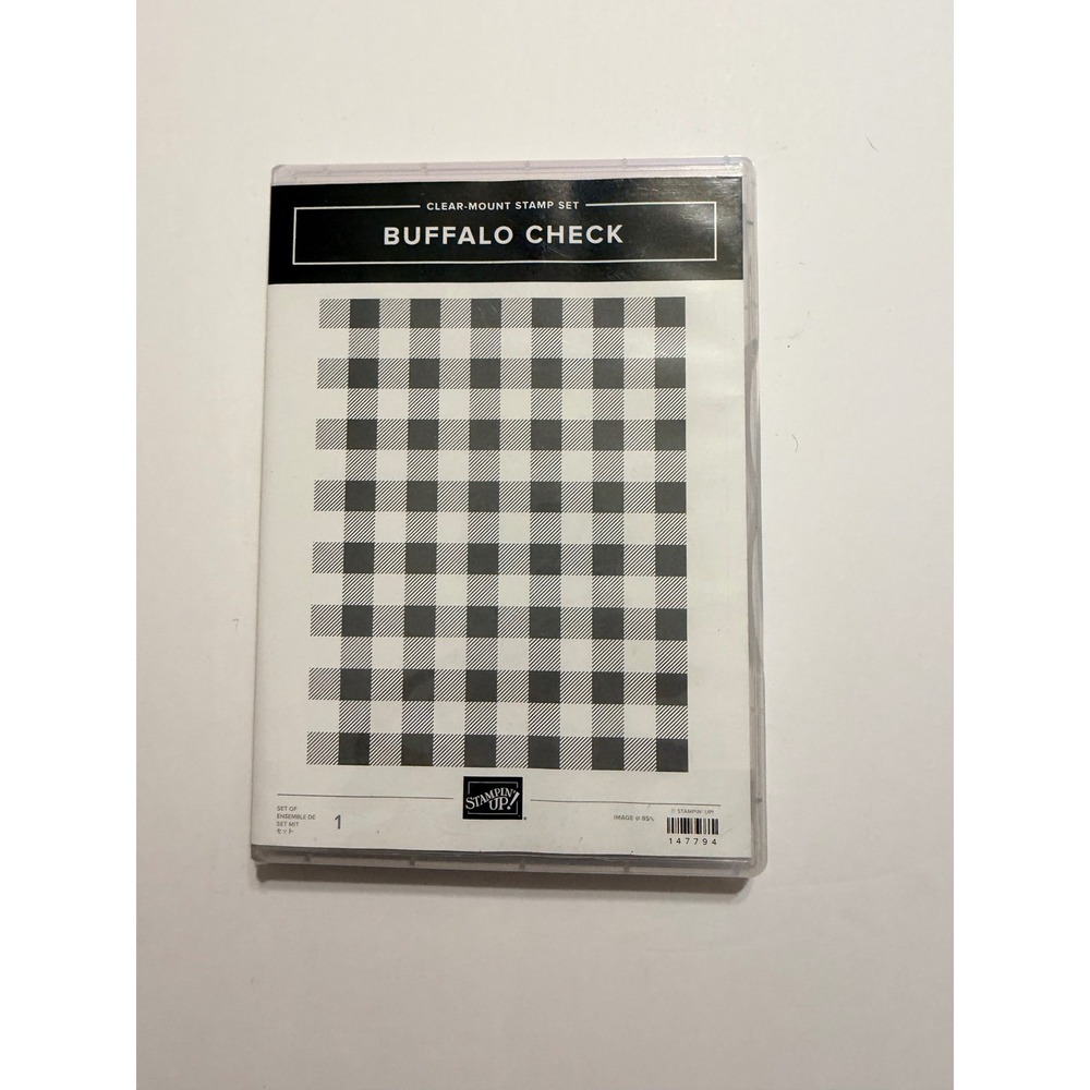 Stampin' Up! Clear Mount Buffalo Check‎ Stamp Set Crafting Card Scrapbooking